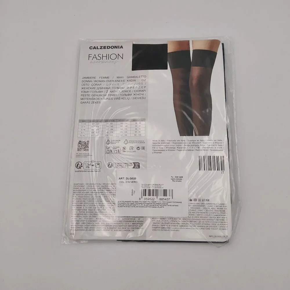 NWT Calzedonia thirty denier sheer over-the-knee socks black ONE PACK